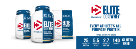 Dymatize Elite 100% Whey  New 4.6 lbs gluténmentes fehérje