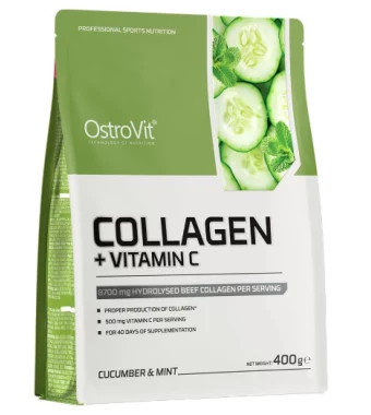 Ostrovit Collagen+C vitamin 400 g uborka-menta 