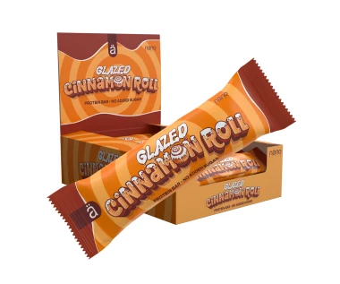 nano supps protein bar glazed cinnamon roll