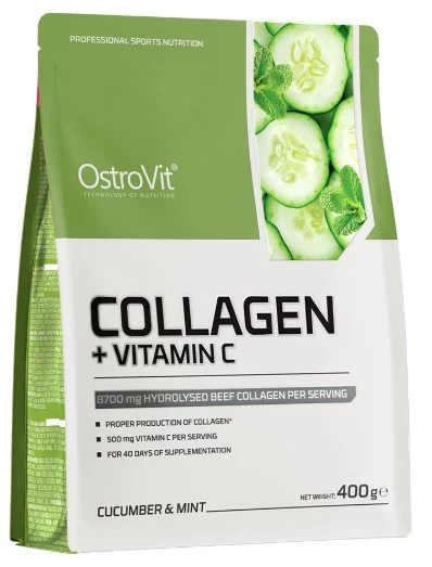 Ostrovit Collagen+C vitamin 400 g uborka-menta 